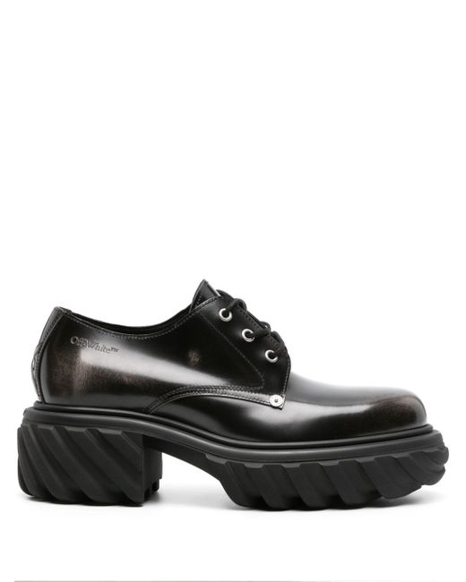 Off-White Exploration patent leather derby shoes