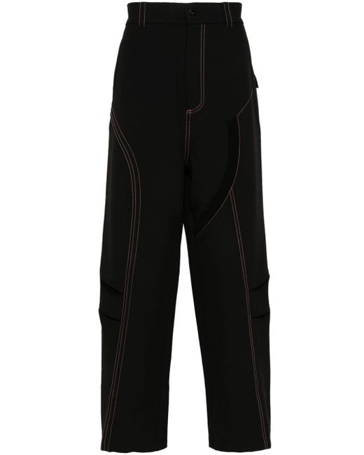 Feng Chen Wang contrast-stitching trousers