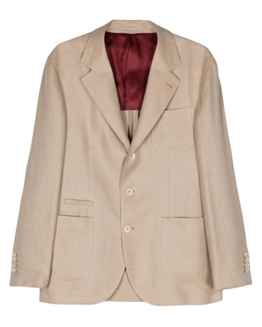 Brunello Cucinelli linen blend single-breasted blazer