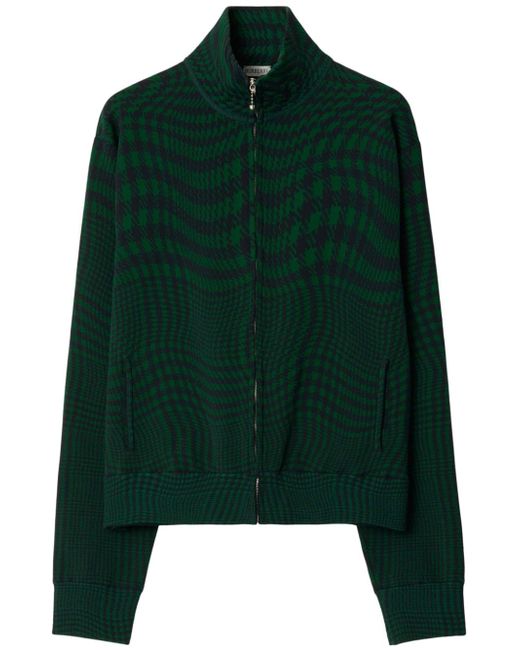 Burberry houndstooth-pattern track jacket