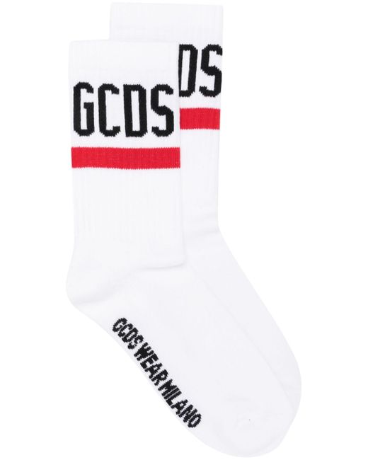 Gcds intarsia-knit logo socks