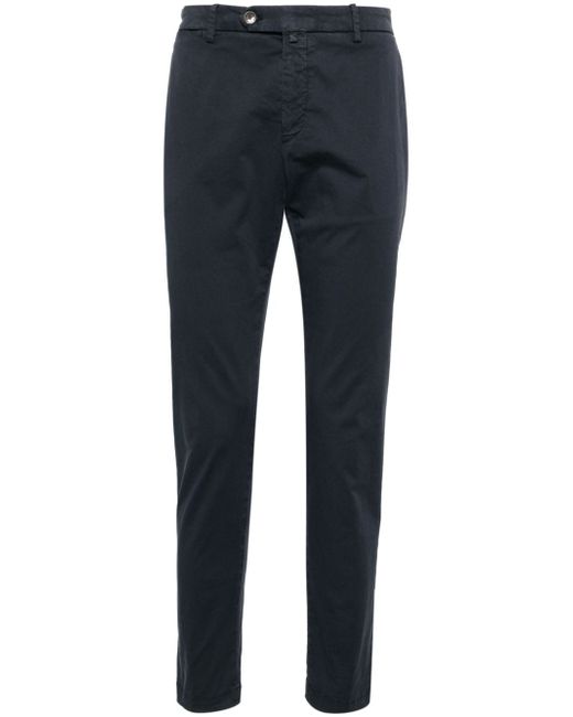 Briglia 1949 low-rise stretch-cotton tapered chinos
