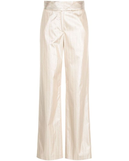 Genny pinstripe-pattern wide-leg trousers