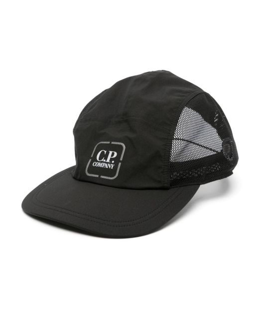 CP Company logo-print mesh-panelled cap