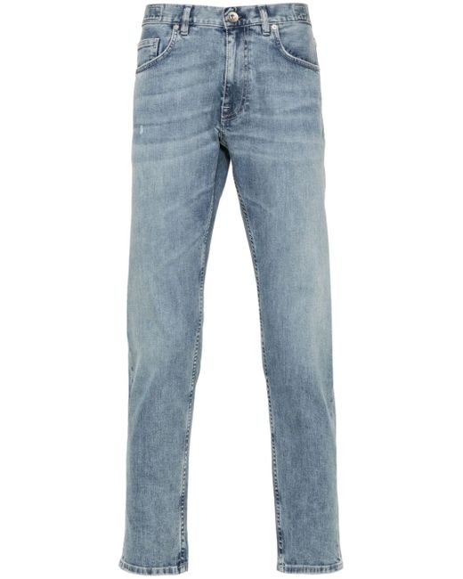 Eleventy mid-rise tapered-leg jeans