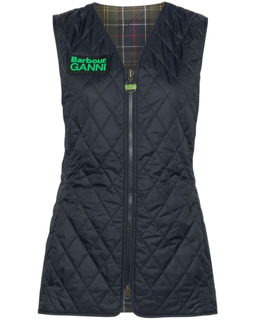 Barbour x GANNI diamond-quilted gilet