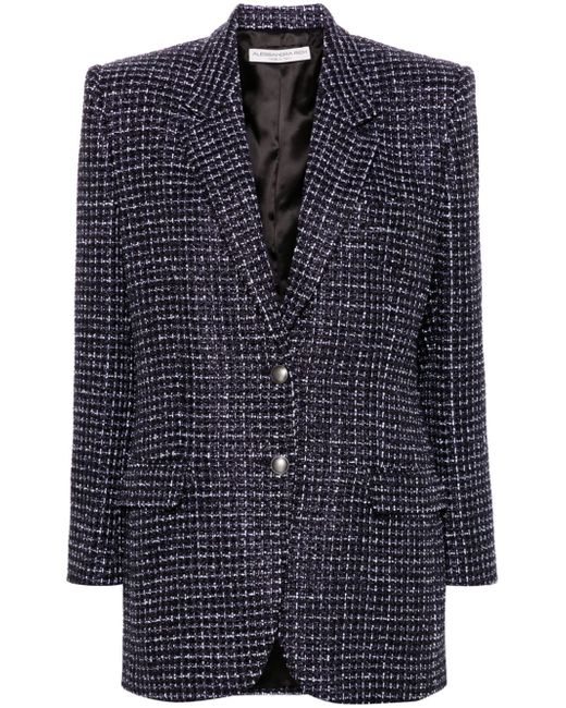 Alessandra Rich sequin-embellished tweed blazer