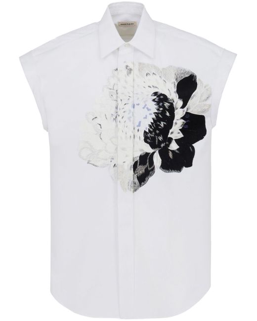 Alexander McQueen Dutch Flower sleeveless shirt