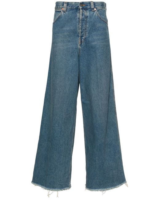 Gucci wide-leg raw-cut jeans