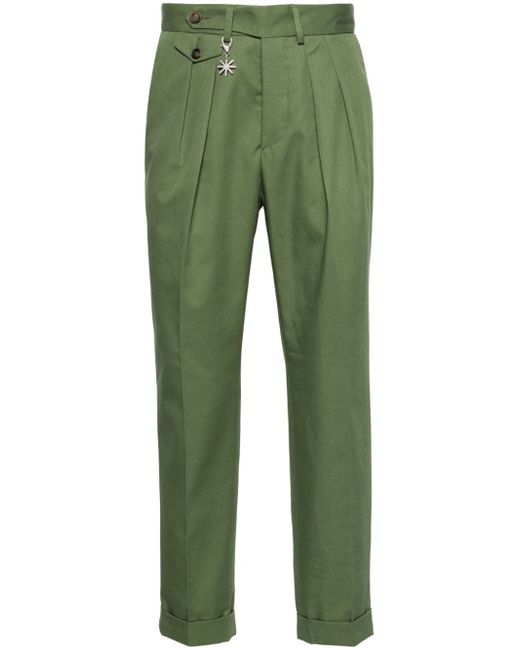 Manuel Ritz pleated tapered-leg chinos