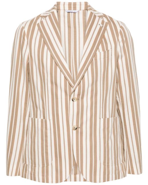 Manuel Ritz halo-stripe single-breasted blazer