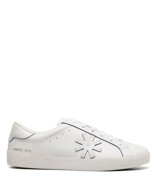 Manuel Ritz patch-detail leather sneakers