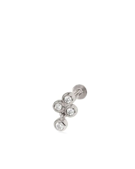 Lark & Berry 14kt white gold Trio diamond earring