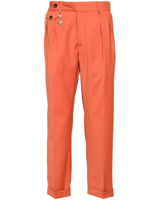 Manuel Ritz pleated tapered-leg chinos