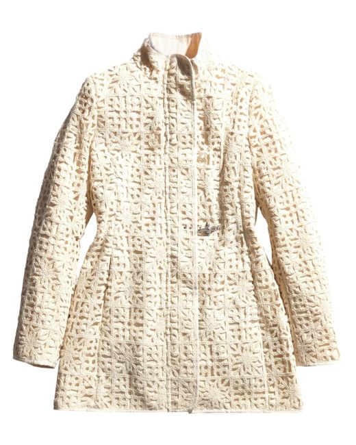Fay Virginia crochet-overlay coat