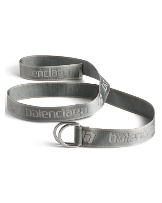 Balenciaga logo-jacquard D-ring belt