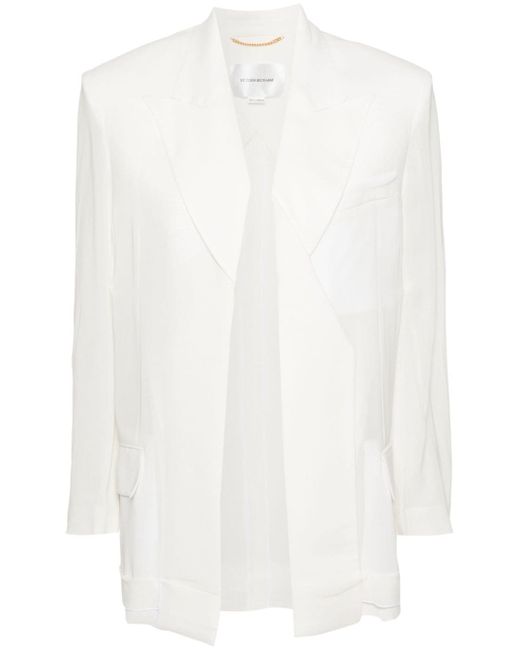 Victoria Beckham folded-detail blazer