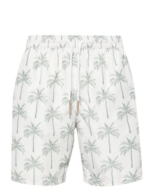 Eleventy palm-tree printed swim shorts