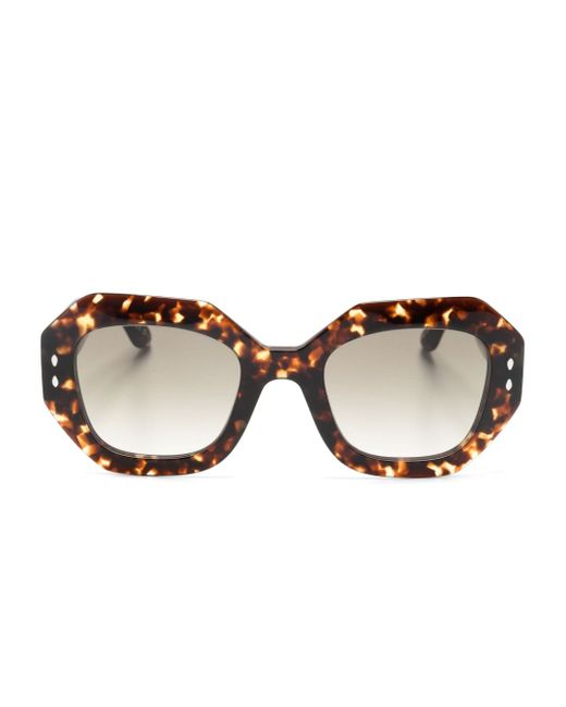 Isabel Marant Eyewear tortoiseshell geometric-frame sunglasses