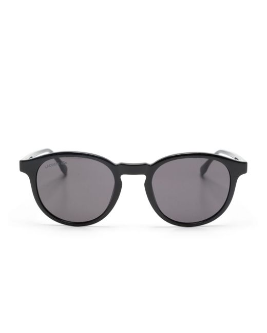 Lacoste logo-engraved round-frame sunglasses