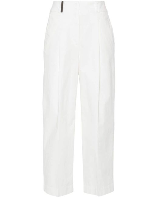 Peserico cotton-blend straight trousers