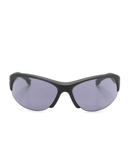 Boss half-rim shield-frame sunglasses