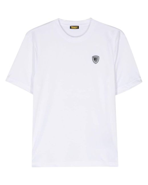 Blauer logo-print textured T-shirt
