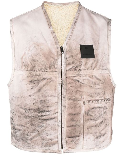 Givenchy distressed-effect reversible gilet
