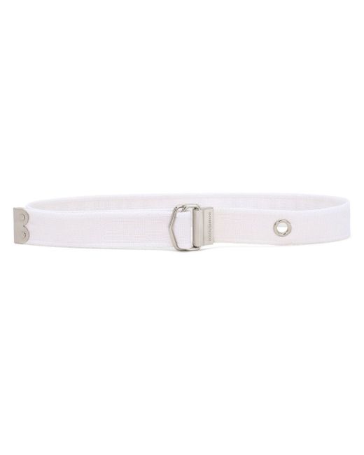 Dolce & Gabbana logo-print buckled belt