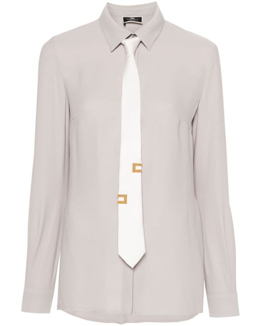 Elisabetta Franchi tie-detail georgette blouse