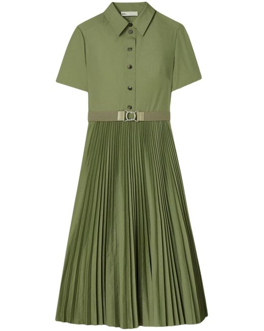 Tory Burch belted pleated dress