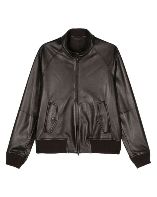 Salvatore Santoro leather bomber jacket