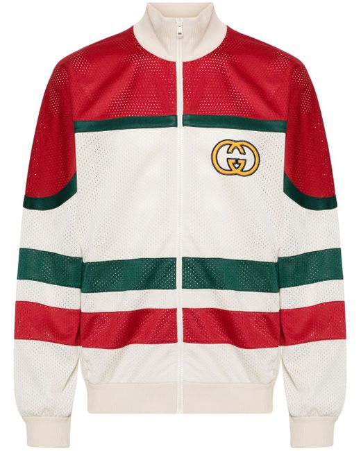 Gucci G logo-patch mesh jacket