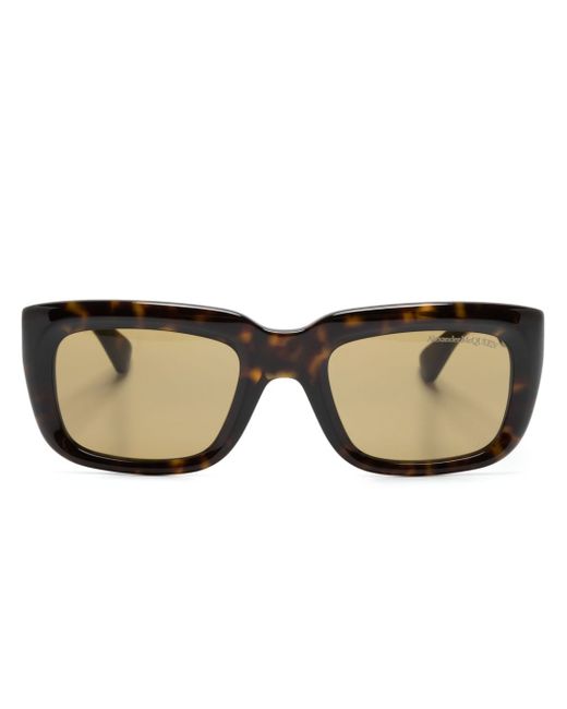 Alexander McQueen tortoiseshell-effect square-frame sunglasses