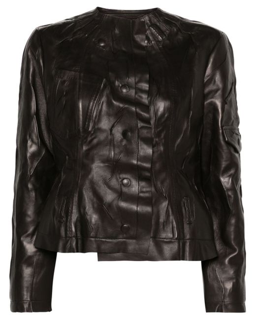 Acne Studios crinkled leather jacket