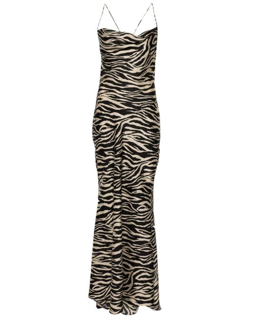 Parlor zebra-print sleeveless dress