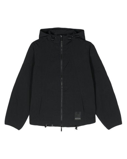 Armani Exchange logo-jacquard hooded jacket