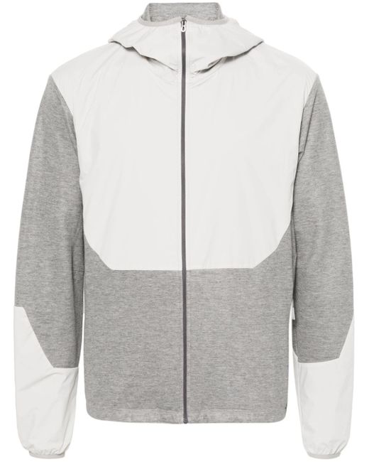 Sease panelled zip-up hoodie