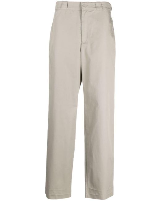 Givenchy logo-patch cotton straight-leg trousers