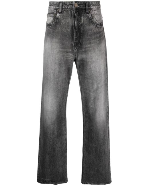 Balenciaga washed wide-leg jeans