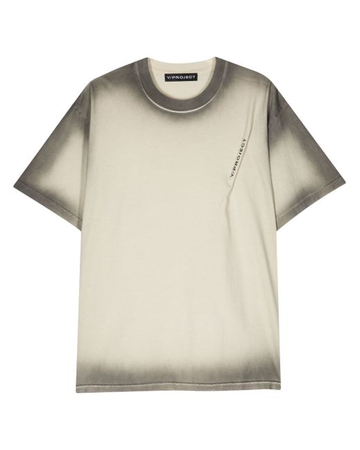 Y / Project logo-print faded T-shirt
