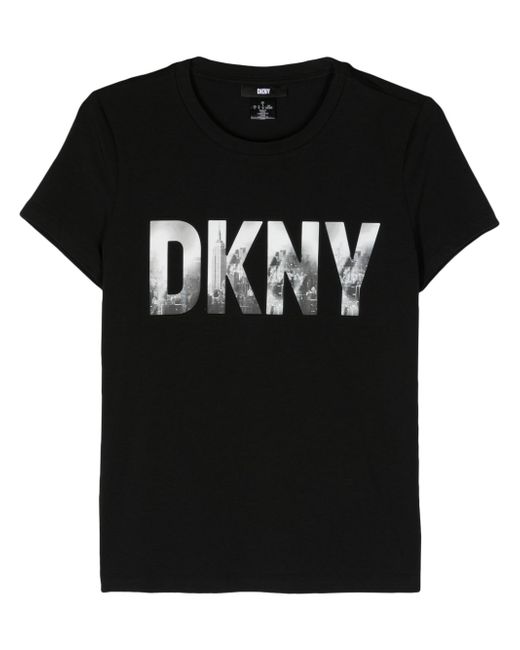 Dkny Soho logo-debossed print T-shirt