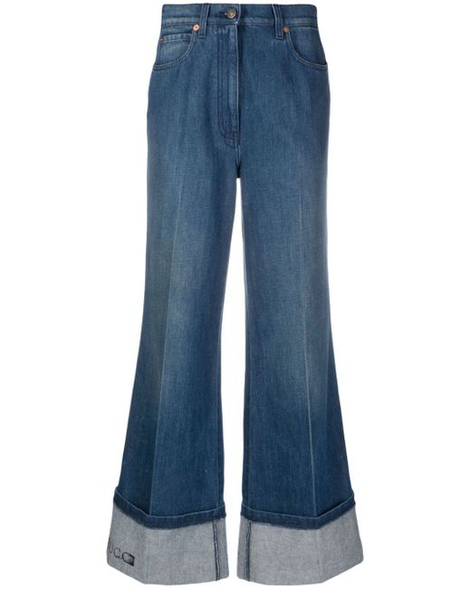 Gucci high-rise wide-leg jeans
