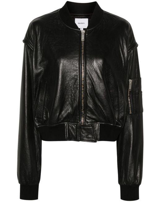 Halfboy leather bomber jacket