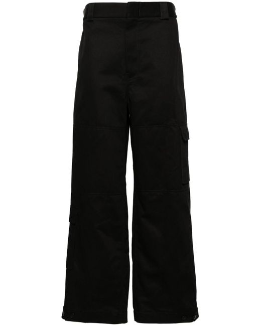 Gucci logo-patch cotton cargo trousers