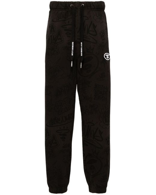 Aape By *A Bathing Ape® graphic-print drawstring track pants
