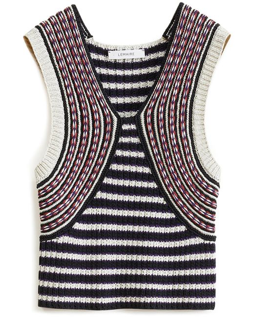 Lemaire striped sleeveless top