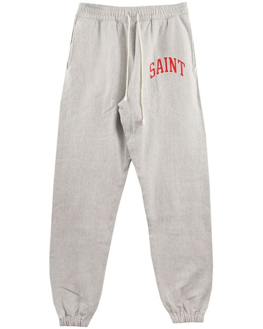 Saint Mxxxxxx logo-print track pants