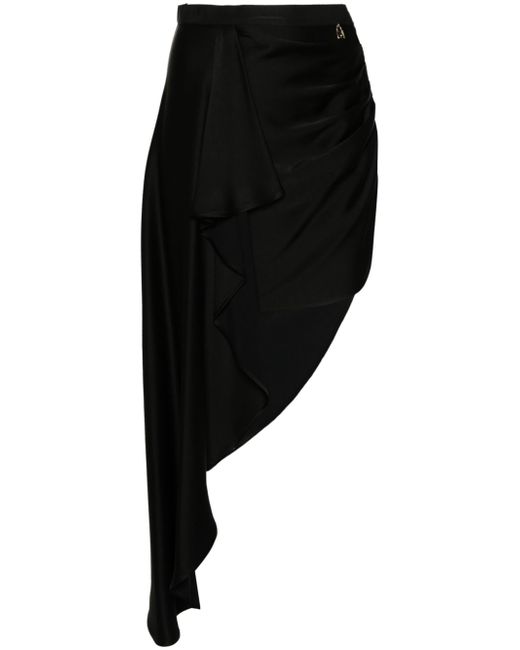 Elisabetta Franchi asymmetric draped midi skirt