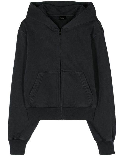 Balenciaga zip-up cropped hoodie